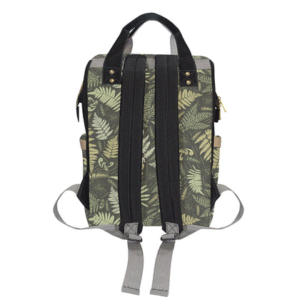 Fern Leave Green Print Pattern Diaper Bag Backpack