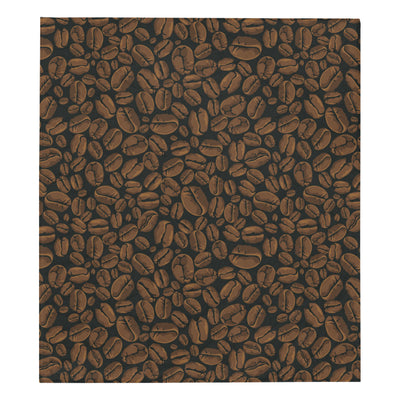 Coffee Pattern Print Design 01 Premium Quilt