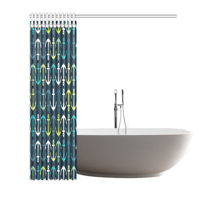 Anchor Pattern Print Design 03 Shower Curtain