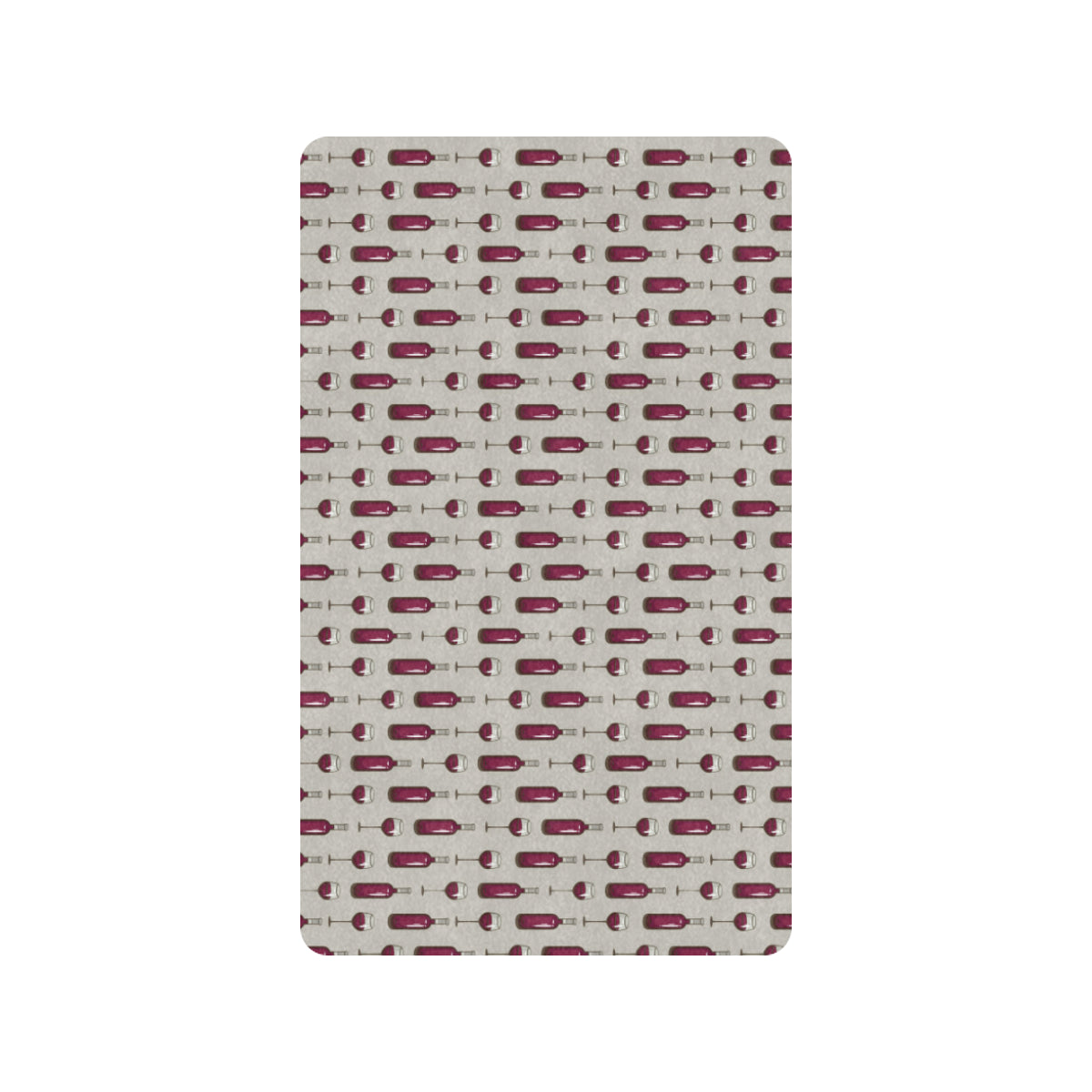 Wine Bottle Pattern Print Rubber Doormat