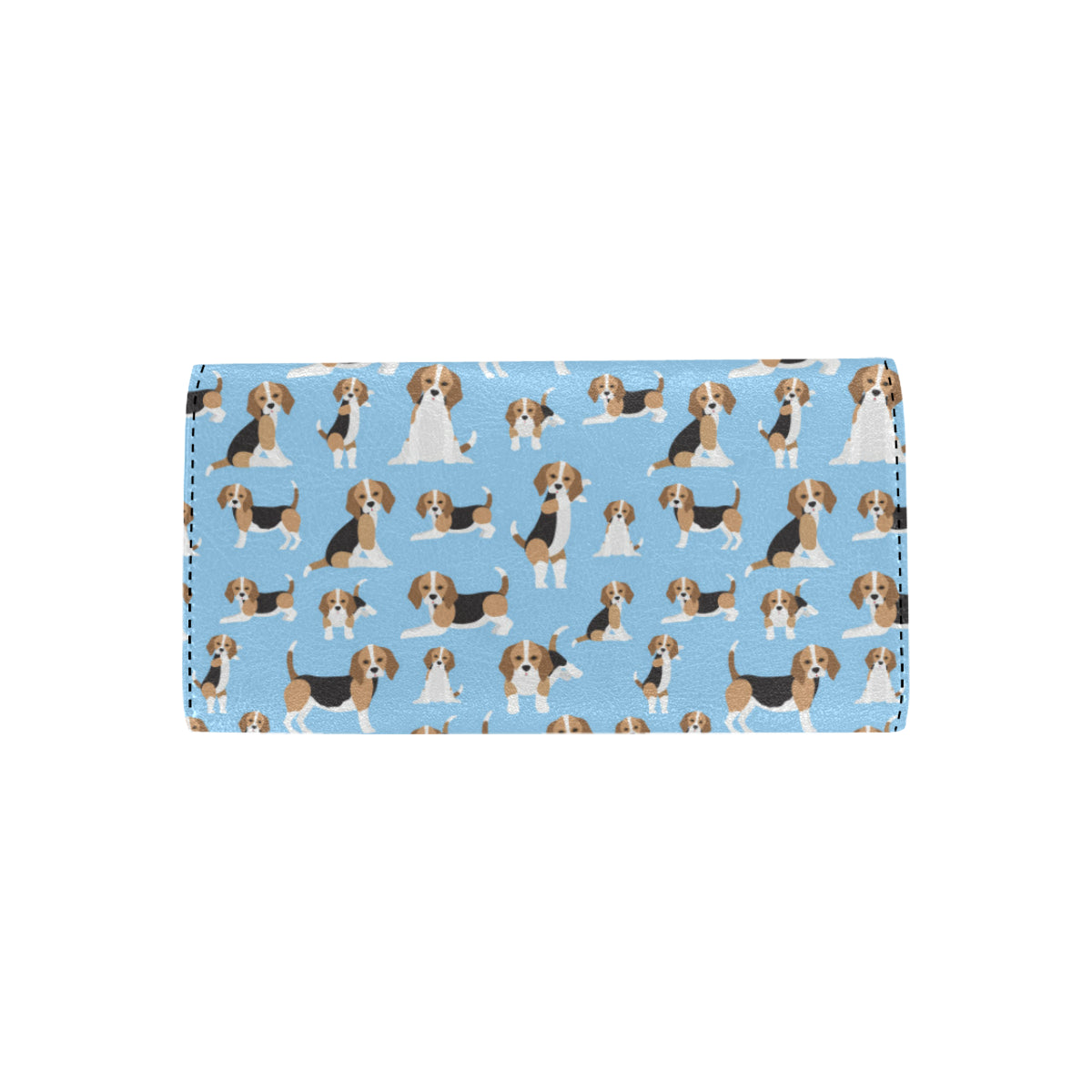 Beagle Pattern Print Design 03 Women's Trifold Wallet