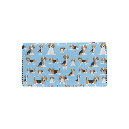 Beagle Pattern Print Design 03 Women's Trifold Wallet
