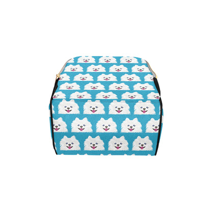 Pomeranians Pattern Print Design A05 Diaper Bag Backpack