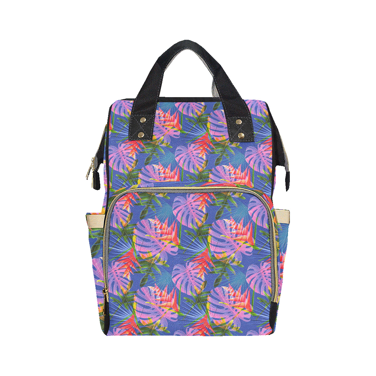 Tropical Flower Pattern Print Design TF025 Diaper Bag Backpack