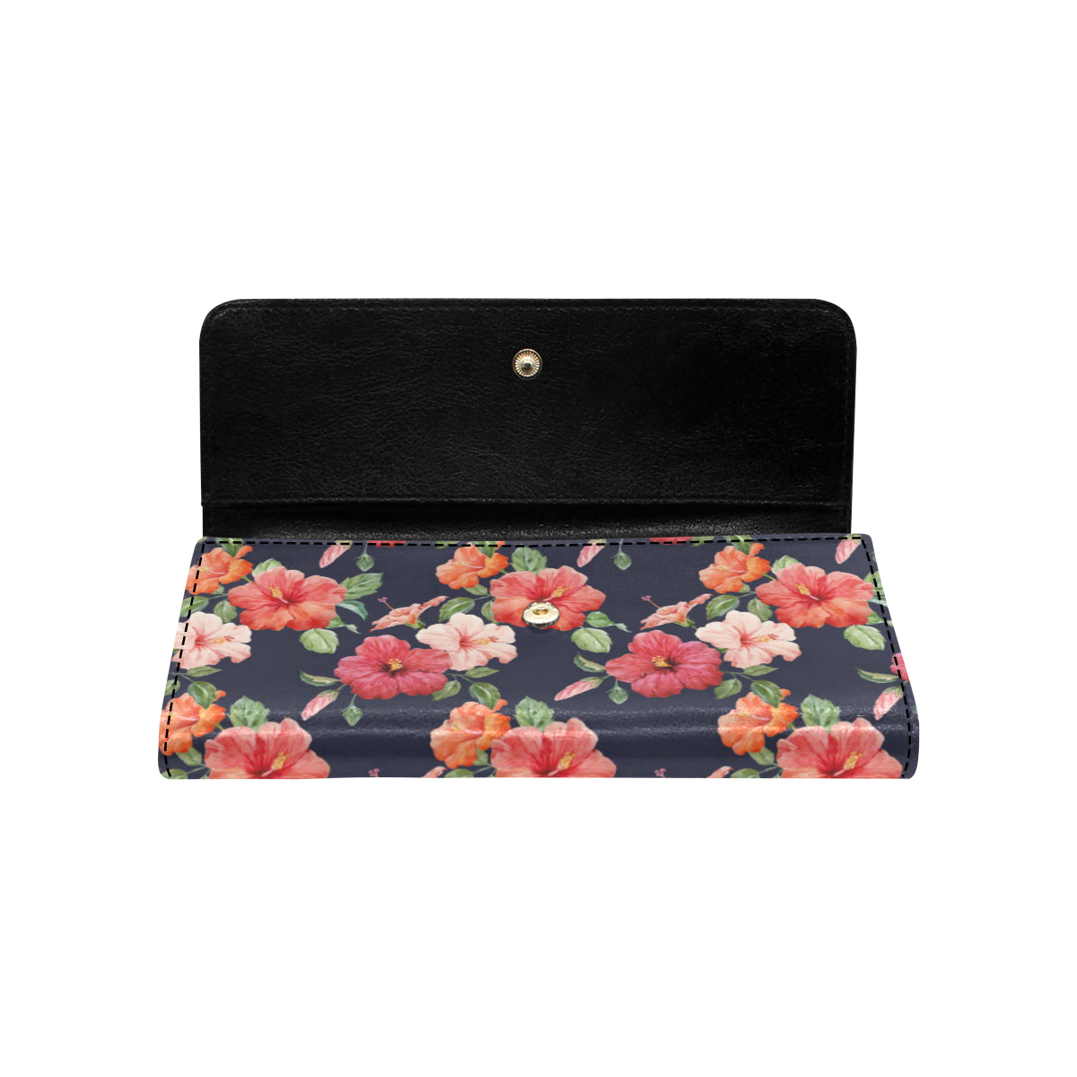 Tropical Flower Pattern Print Design TF020 Women's Trifold Wallet