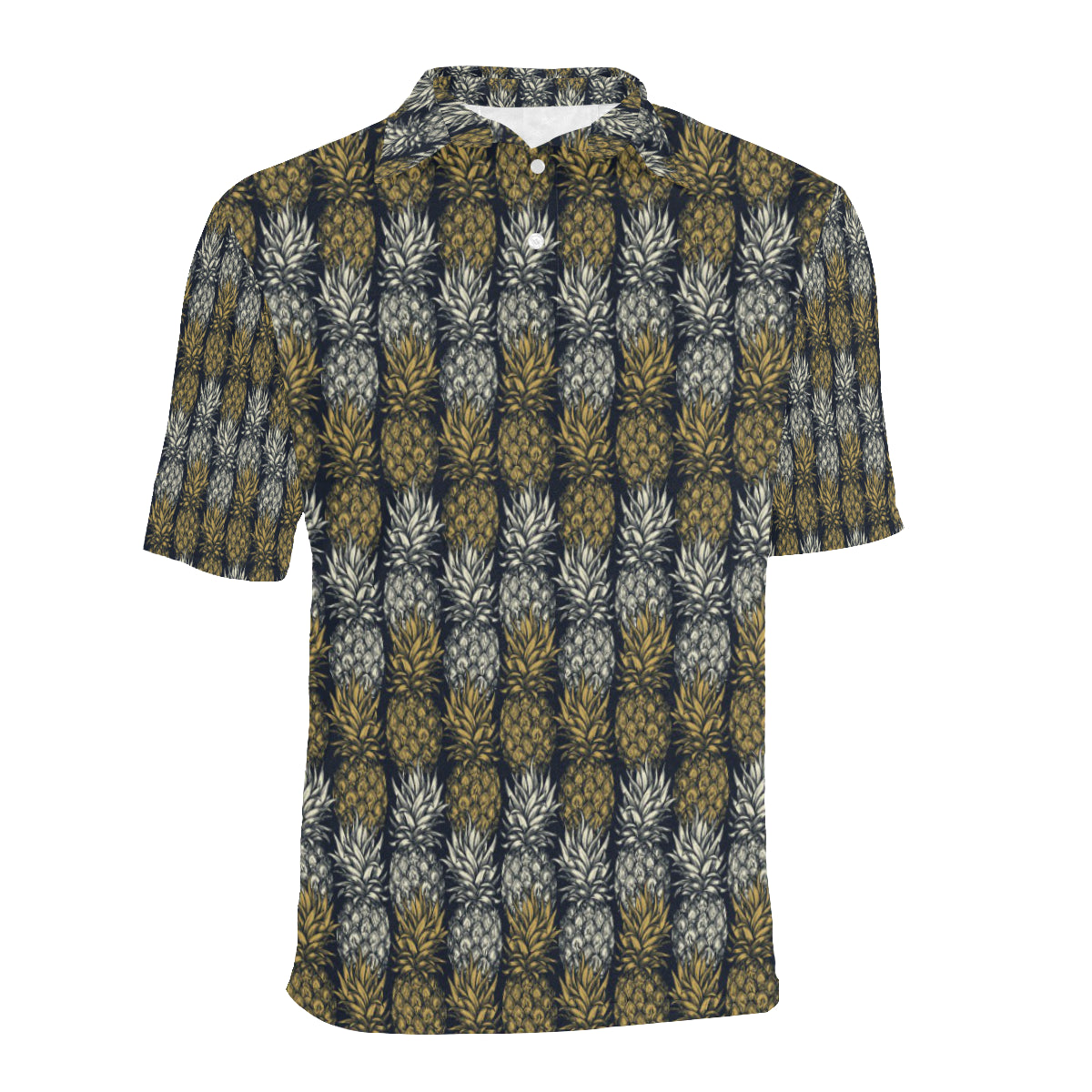 Pineapple Print Design Pattern Men Polo Shirt