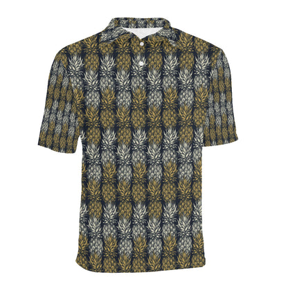 Pineapple Print Design Pattern Men Polo Shirt