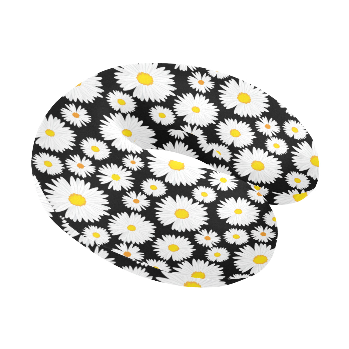 Daisy Pattern Print Design 01 U-Shaped Travel Neck Pillow
