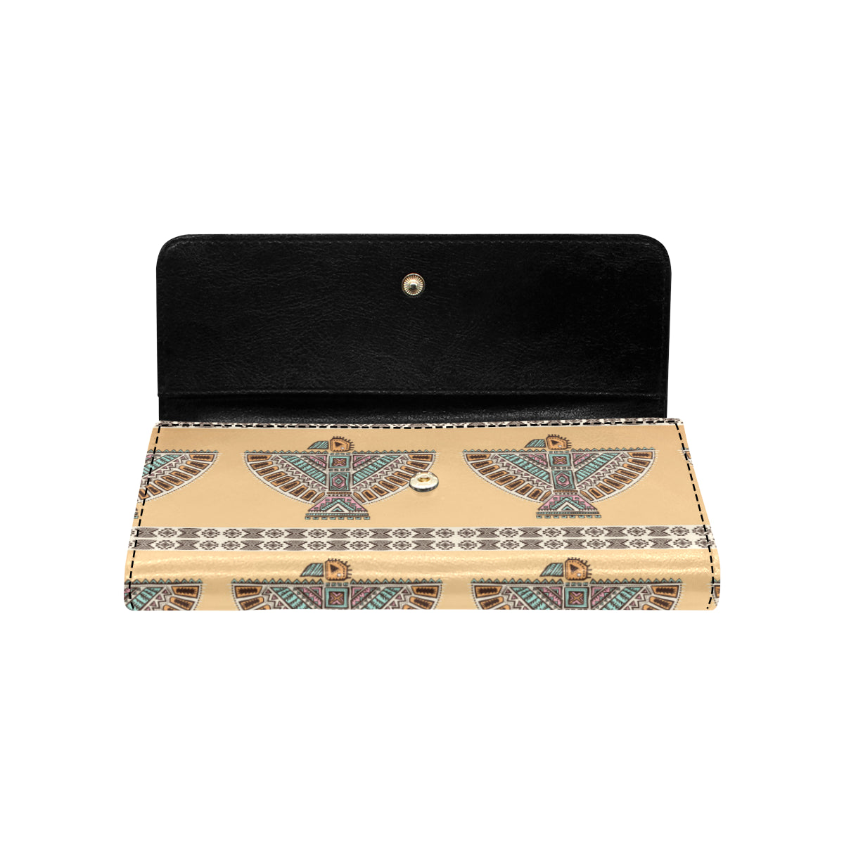 Native American Eagle Pattern Women's Trifold Wallet