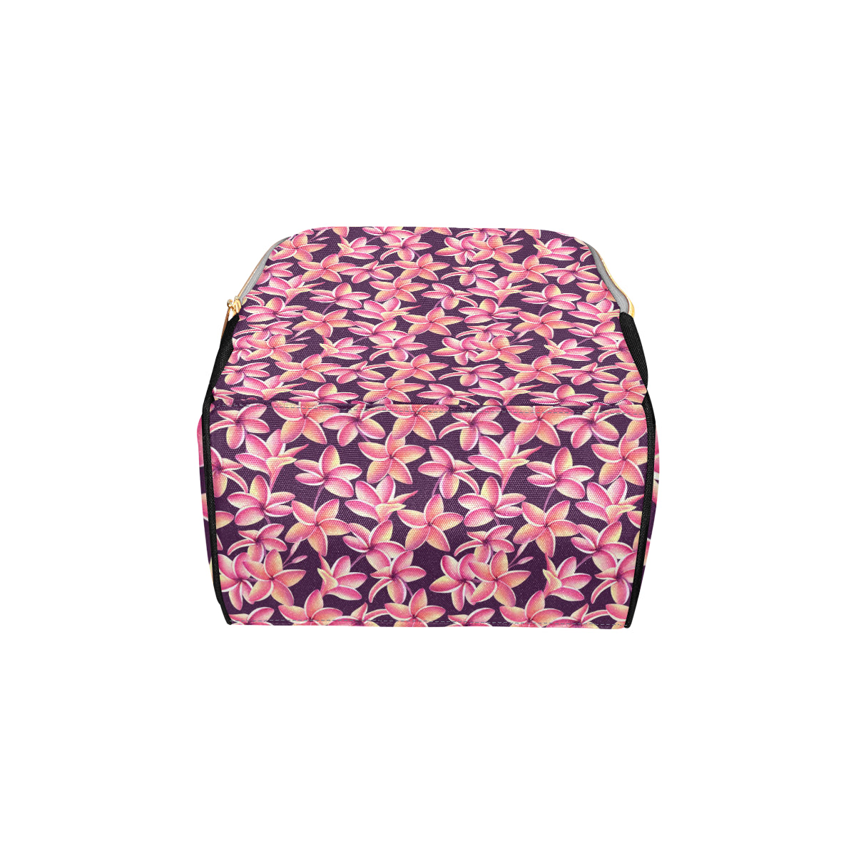 Purple Plumeria Pattern Print Design PM010 Diaper Bag Backpack