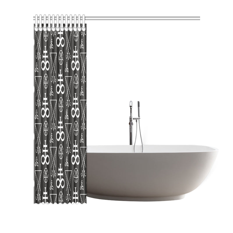 Pentagram Pattern Print Design A04 Shower Curtain