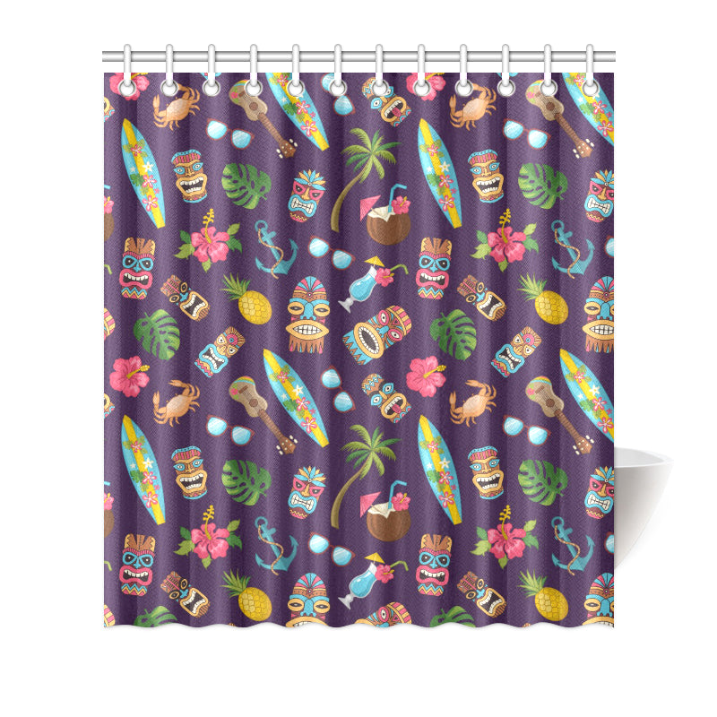Hawaiian Themed Pattern Print Design H024 Shower Curtain