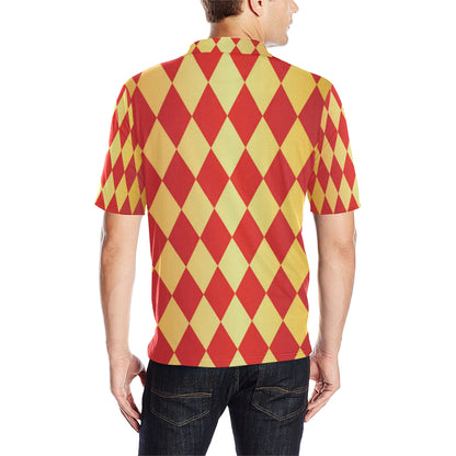 Harlequin Pattern Print Design 03 Men Polo Shirt