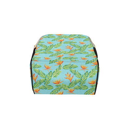 Bird Of Paradise Pattern Print Design BOP04 Diaper Bag Backpack