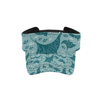Manta Ray Tribal Pattern Print Design 03 Unisex Sun Visor