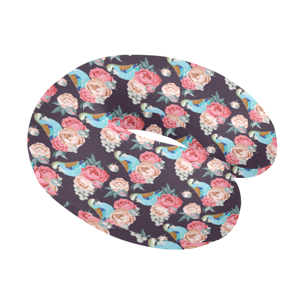 Bluebird Pattern Print Design 02 U-Shaped Travel Neck Pillow