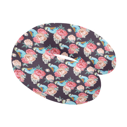 Bluebird Pattern Print Design 02 U-Shaped Travel Neck Pillow
