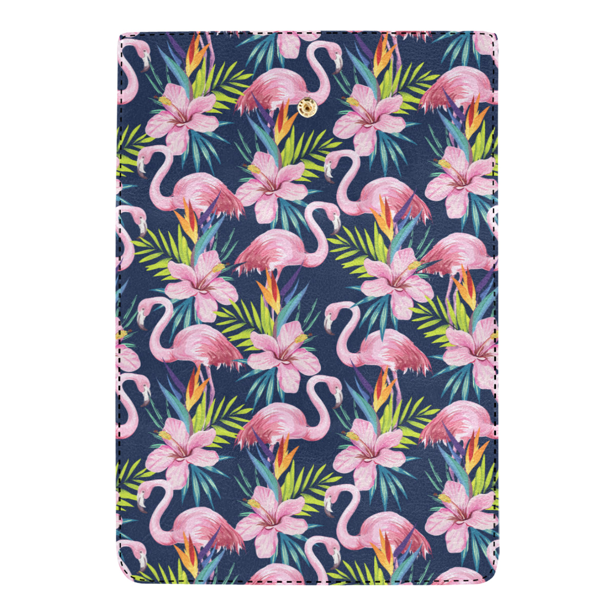Flamingo Hibiscus Print Women's Trifold Wallet