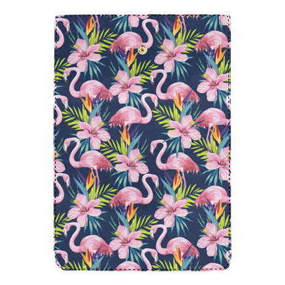 Flamingo Hibiscus Print Women's Trifold Wallet