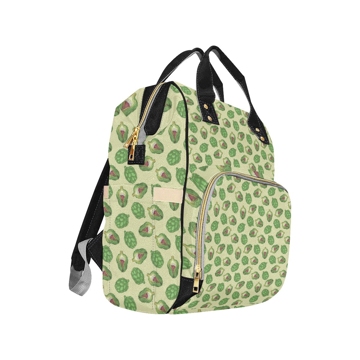 Artichoke Pattern Print Design 03 Diaper Bag Backpack