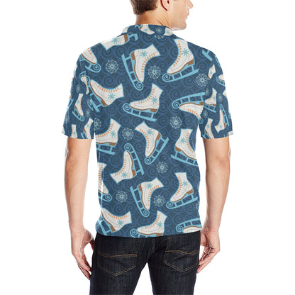 Ice Skate Pattern Print Design 01 Men Polo Shirt