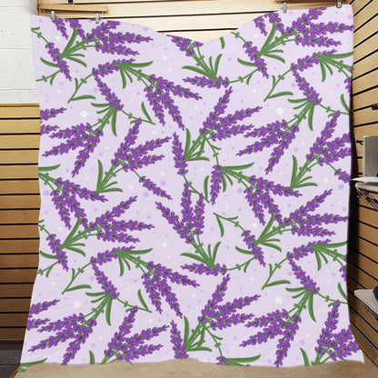Lavender Pattern Print Design LV02 Premium Quilt