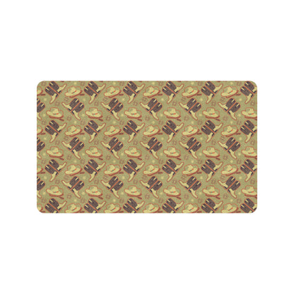 Western Cowboy Themed Rubber Doormat