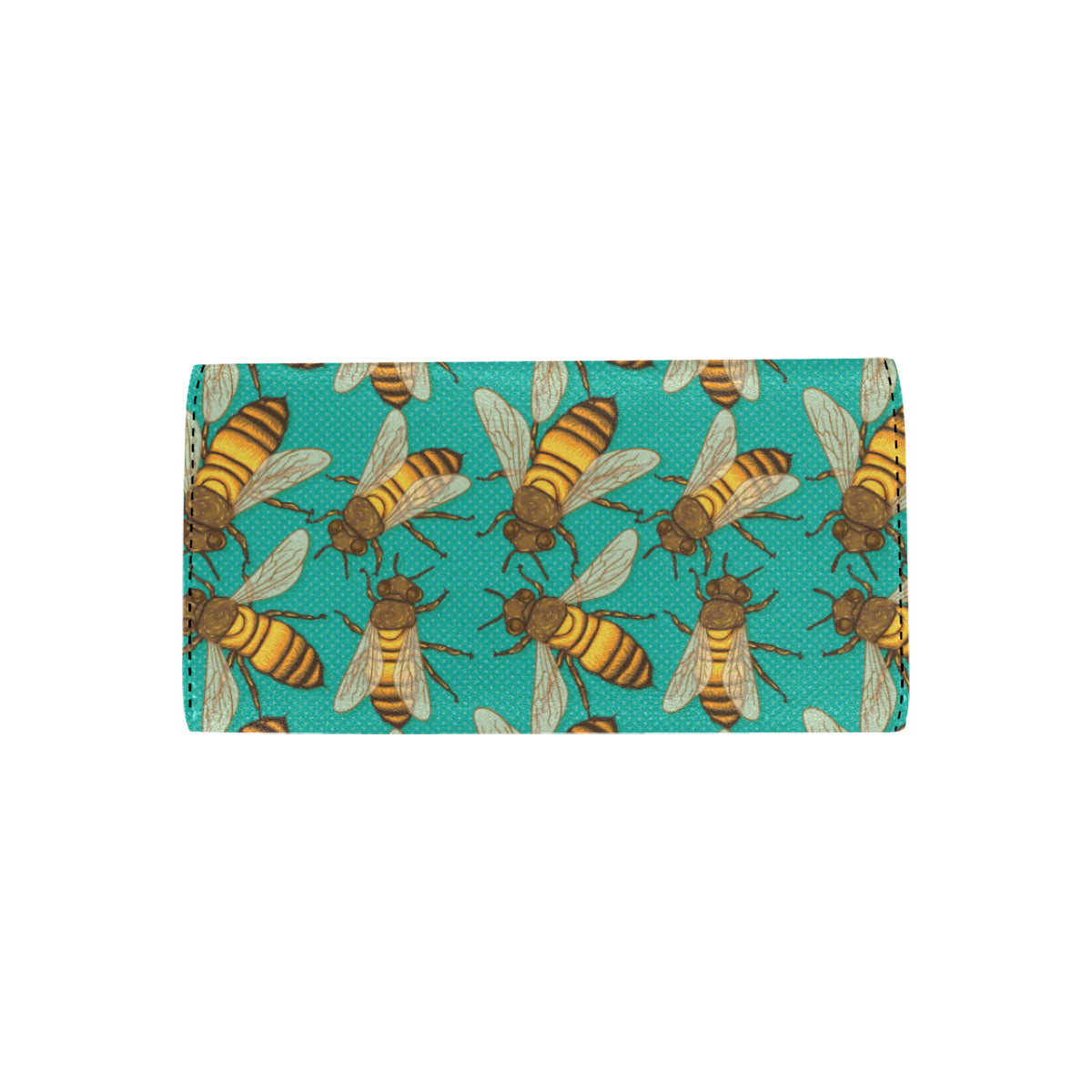 Bee Pattern Print Design BEE04 Women's Trifold Wallet