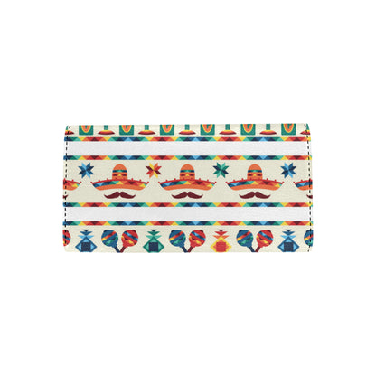 Maracas Mexican Pattern Print Design 01 Women's Trifold Wallet