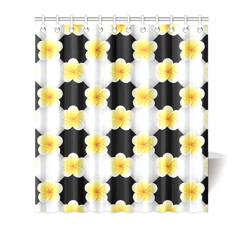 Plumeria Pattern Print Design A04 Shower Curtain