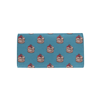 Pancake Pattern Print Design A03 Women's Trifold Wallet