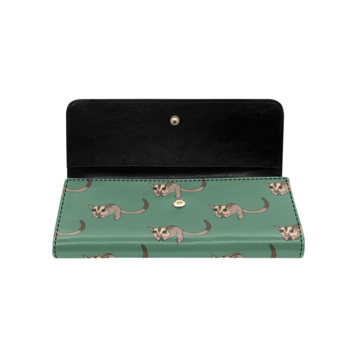 Sugar Glider Pattern Print Design 01 Women's Trifold Wallet