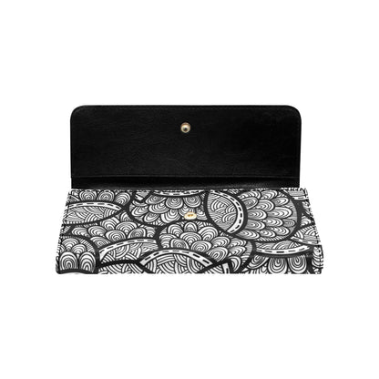 Polynesian Pattern Print Design A01 Women's Trifold Wallet