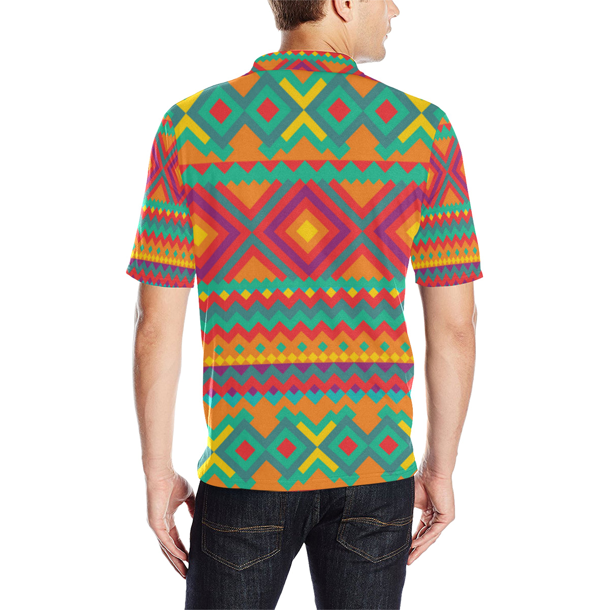 Mexican Pattern Print Design 04 Men Polo Shirt