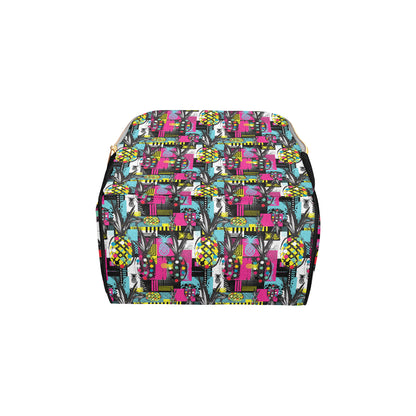 Pop Art Pineapple Pattern Print Design A02 Diaper Bag Backpack