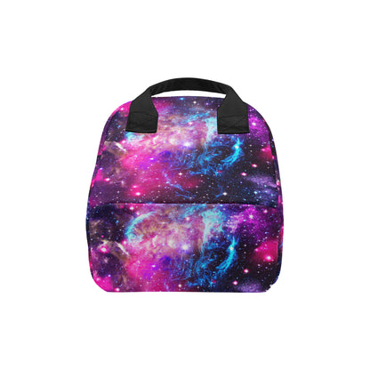 Galaxy Night Purple Space Print Insulated Lunch Bag