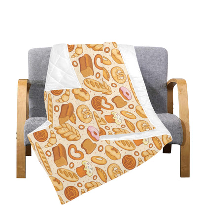 Bread Pattern Print Design 01 Premium Quilt