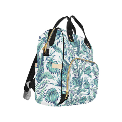 Pattern Tropical Palm Leaves Diaper Bag Backpack