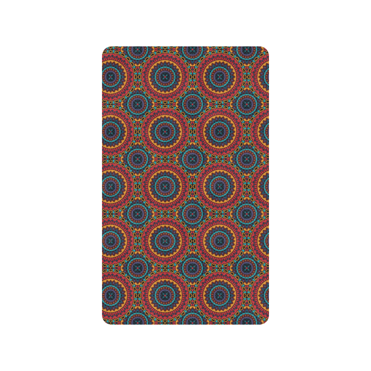 Bohemian Mandala Style Print Rubber Doormat
