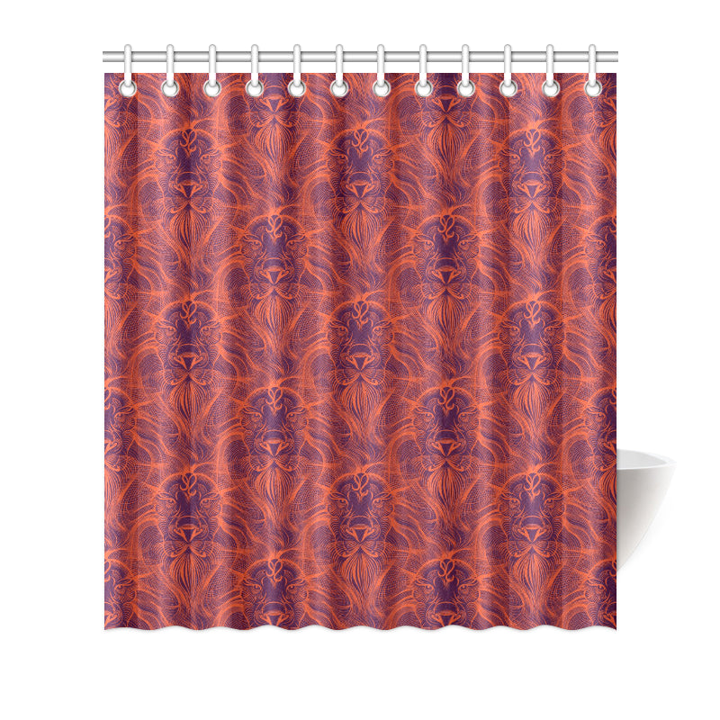 Leo Pattern Print Design 01 Shower Curtain