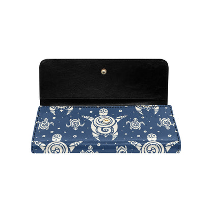 Sea Turtle Tribal Women's Trifold Wallet