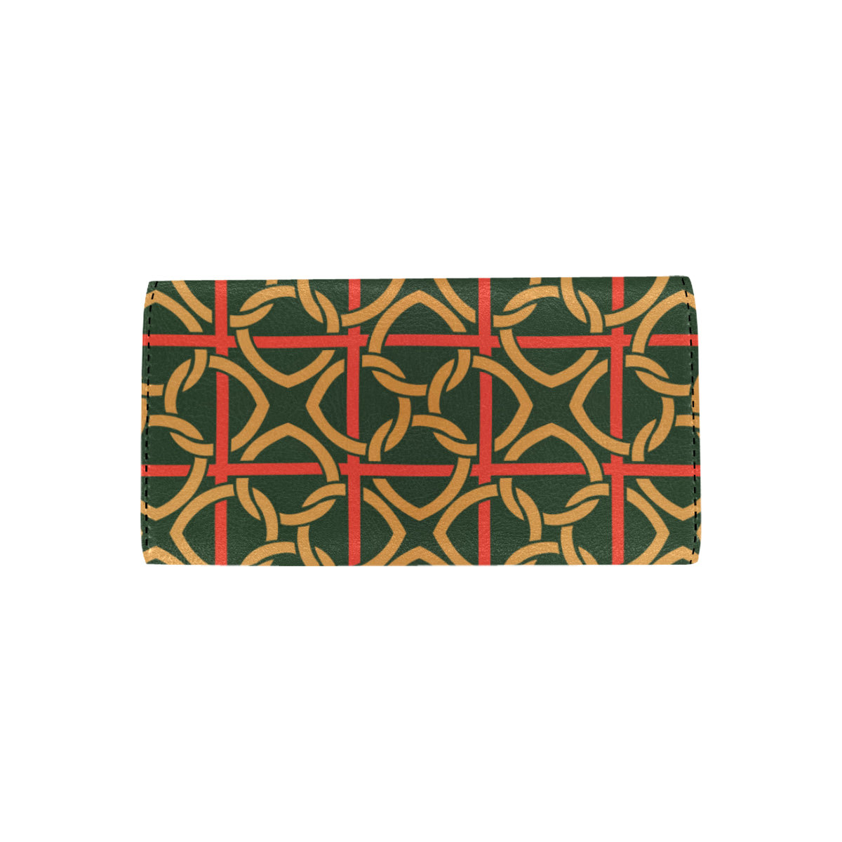 Irish Pattern Print Design 01 Women's Trifold Wallet