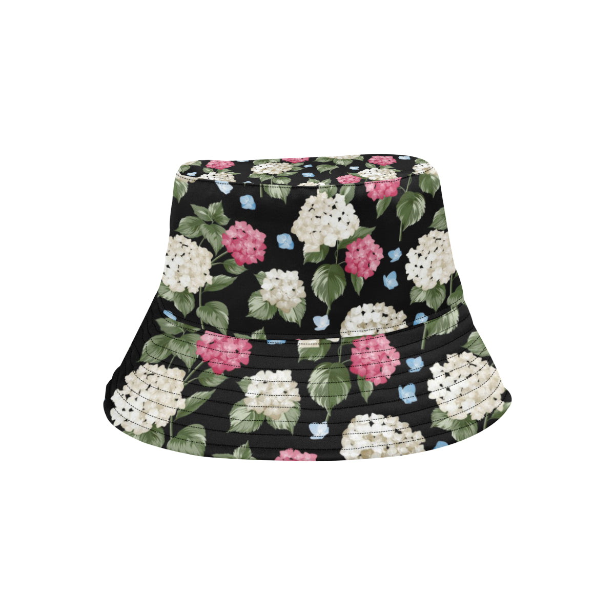 Hydrangea Pattern Print Design HD09 Unisex Bucket Hat