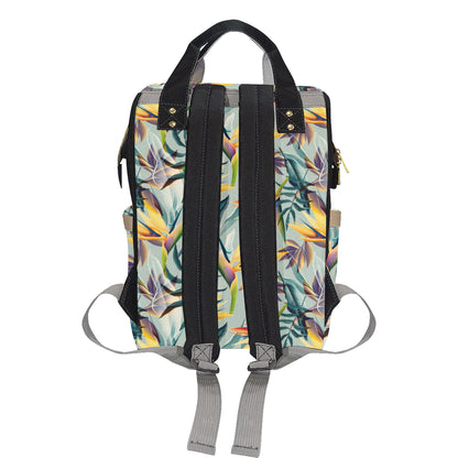 Tropical Flower Pattern Print Design TF022 Diaper Bag Backpack