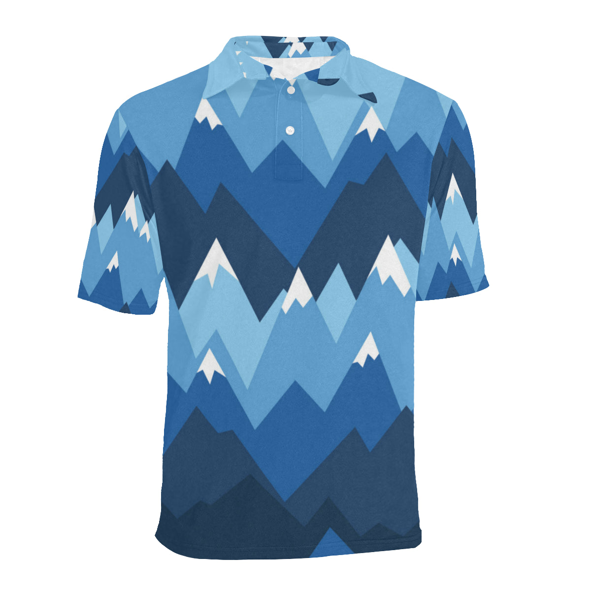 Mountain Pattern Print Design 04 Men Polo Shirt