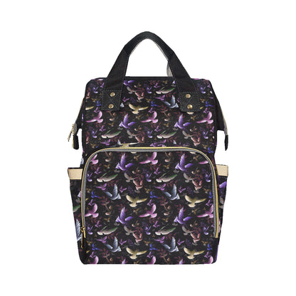 Pigeon Pattern Print Design 01 Diaper Bag Backpack