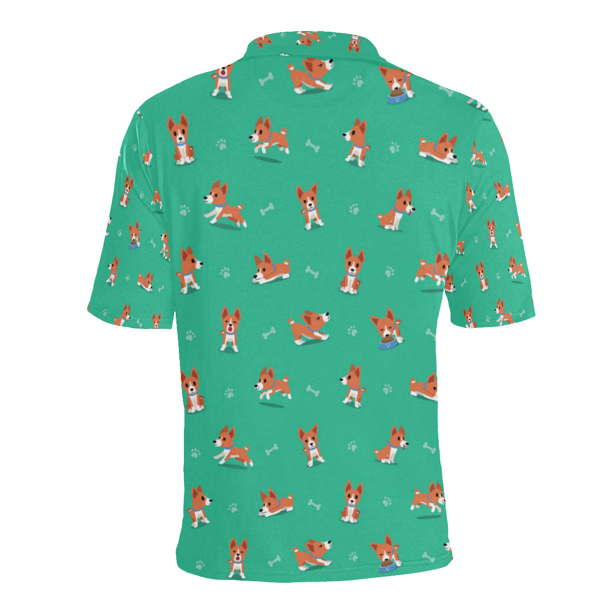Basenji Pattern Print Design 02 Men Polo Shirt