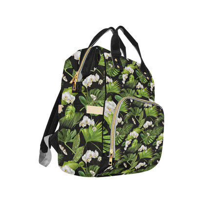 Tropical Flower Pattern Print Design TF026 Diaper Bag Backpack