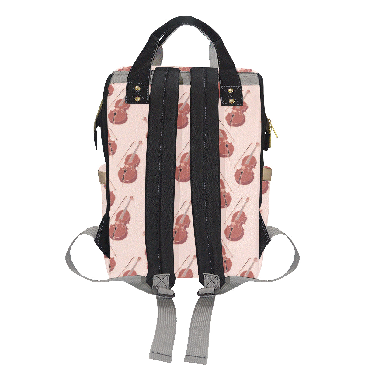 Cello Pattern Print Design 03 Diaper Bag Backpack