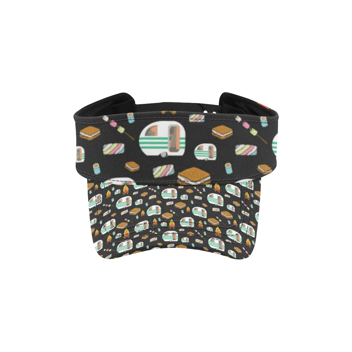 Camper marshmallow Camping Design Print Unisex Sun Visor